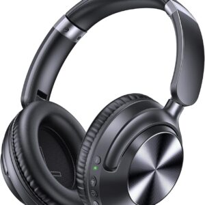 TAGRY Hybrid Active Noise Cancelling Headphones 100H Playtime Wireless Over Ear Bluetooth Headphone with Fast Charging Hi-Res Audio Comfort Earcups Headsets for Travel Home Office Phone PC Black